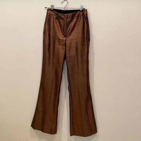 Bronze lurex cocktail pants